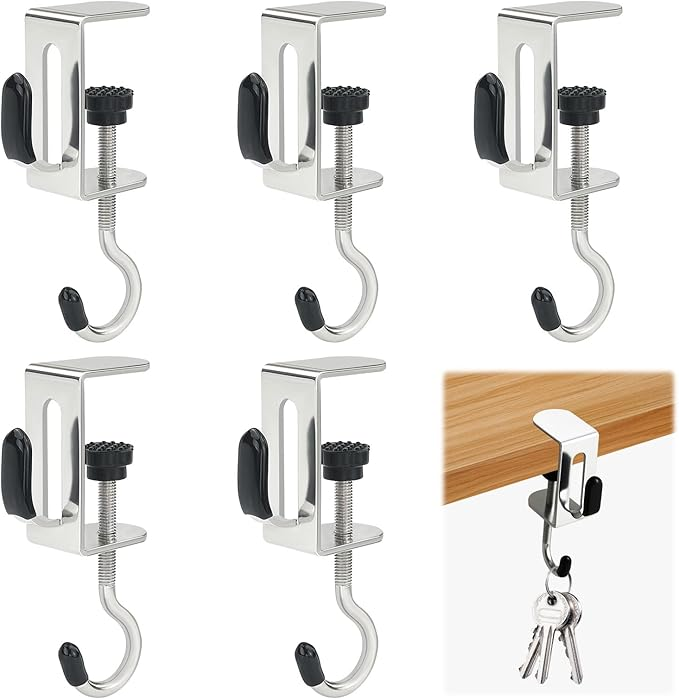 Desk Setup Shelf - Purse Hook for Table,Anti-Scratch Purse Hanger