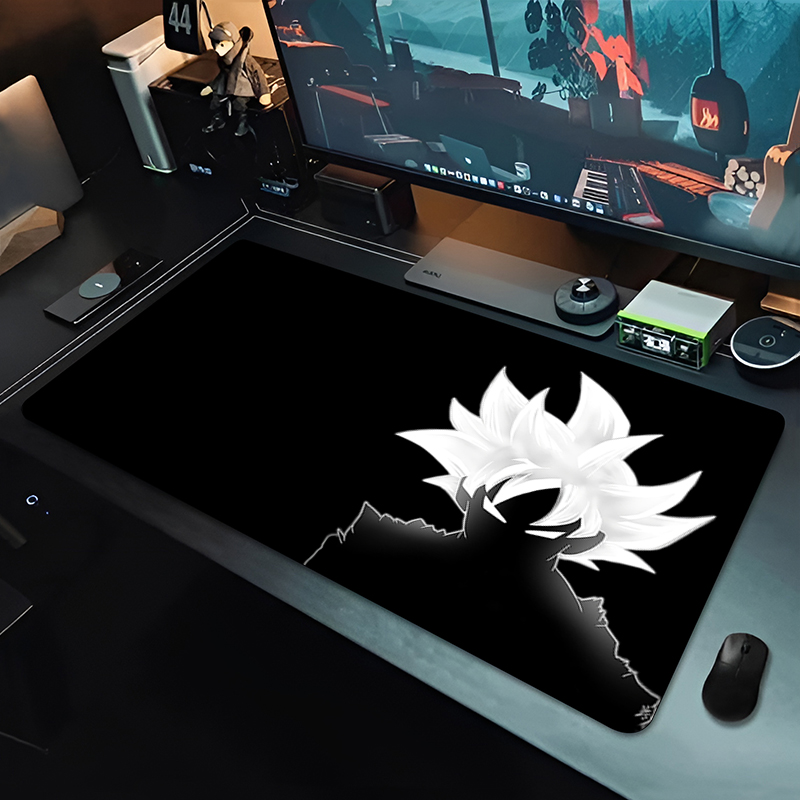 Desk Setup Cozy - DBZ Black Anime Mouse Pad Dragon