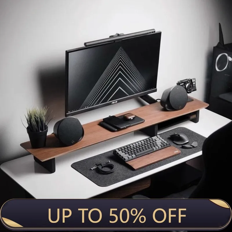 Desk Setup In Office - Z1 Monitor Height Increasing Rack Office
