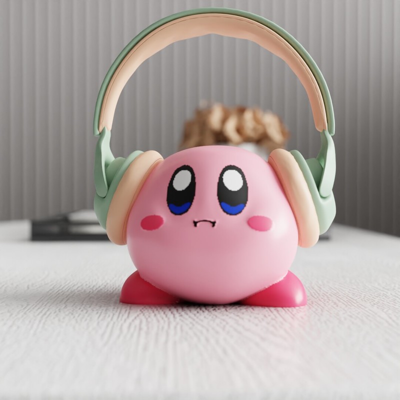 Desk Setup Cute - MSKA Headphone Stand Kirby Cute Cartoon