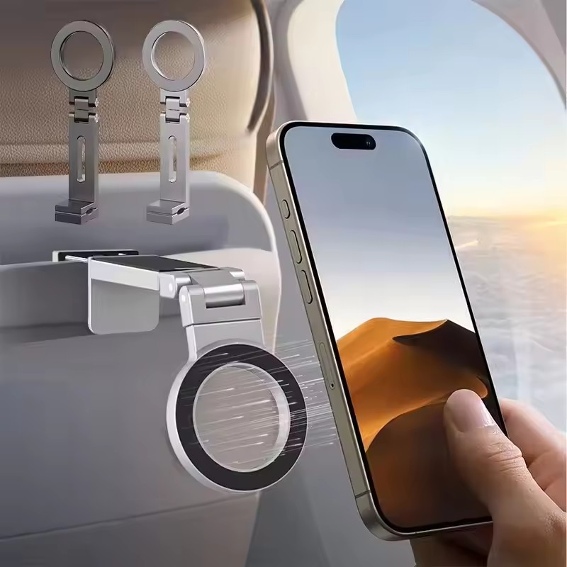 Desk Setup Essentials - Adjustable Universal Magnetic Phone Holder Travel