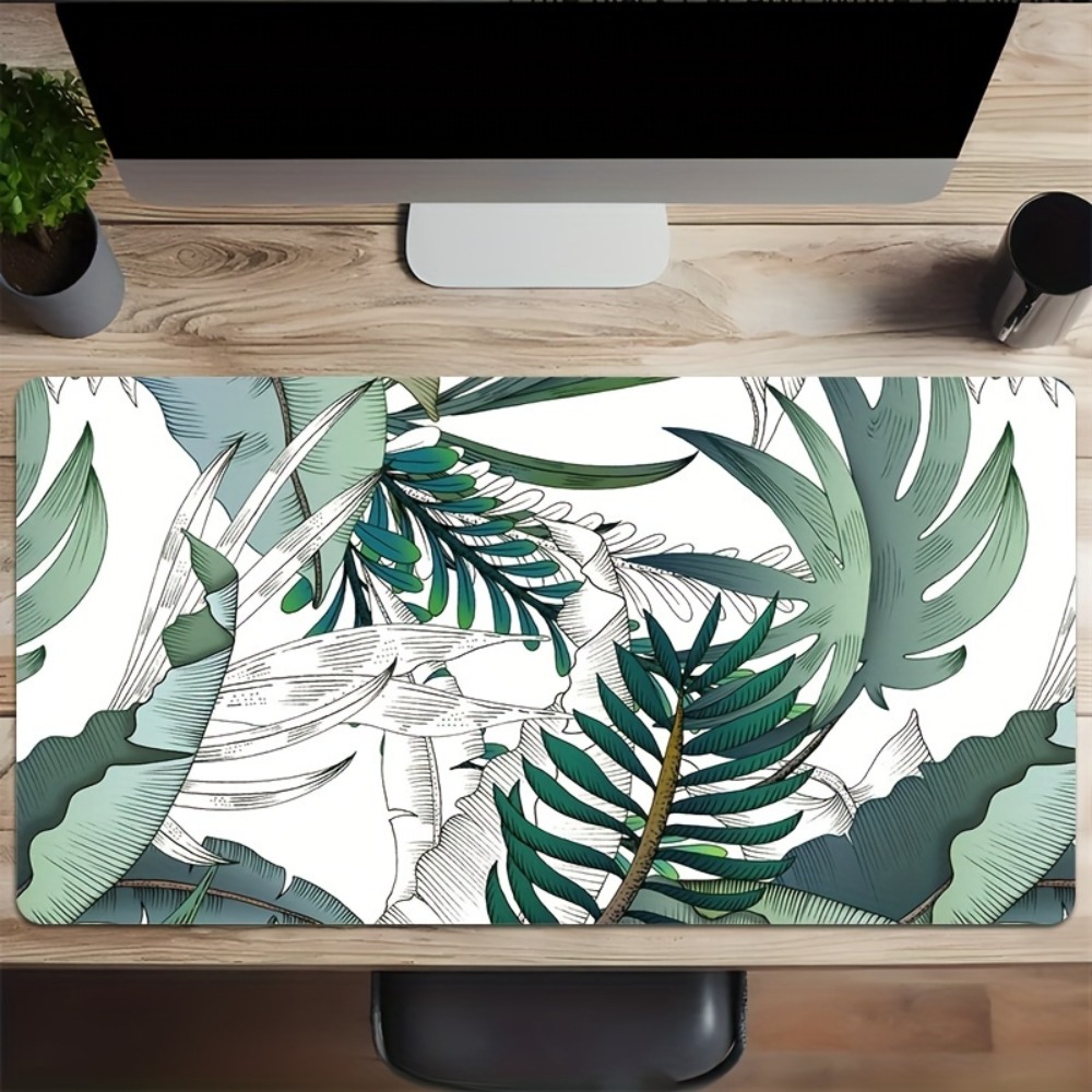 Tropical plant pattern, anti-s - Desk Setup With Plants review and price
