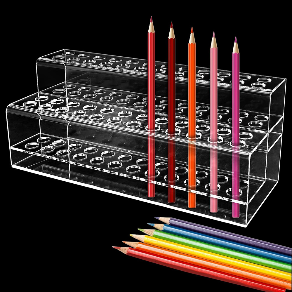 Transparent Acrylic Pen Holder - Desk Setup Shelf review and price