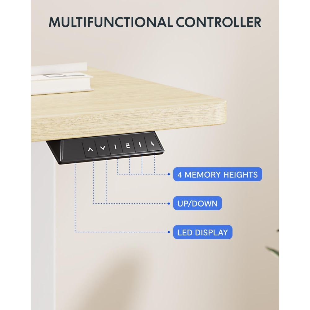 FLEXISPOT 63x32 Inch Electric  - Desk Setup In Office review and price