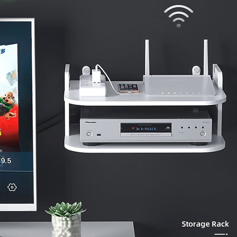 Wall-Mounted Router Cable Orga - Desk Setup Shelf review and price