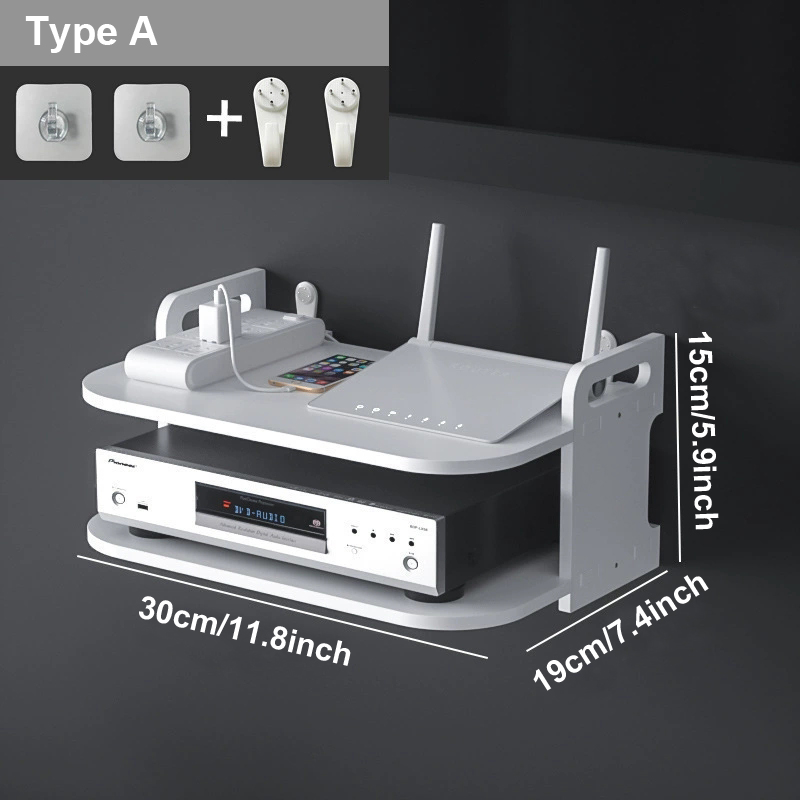Wall-Mounted Router Cable Orga - Desk Setup Shelf review and price