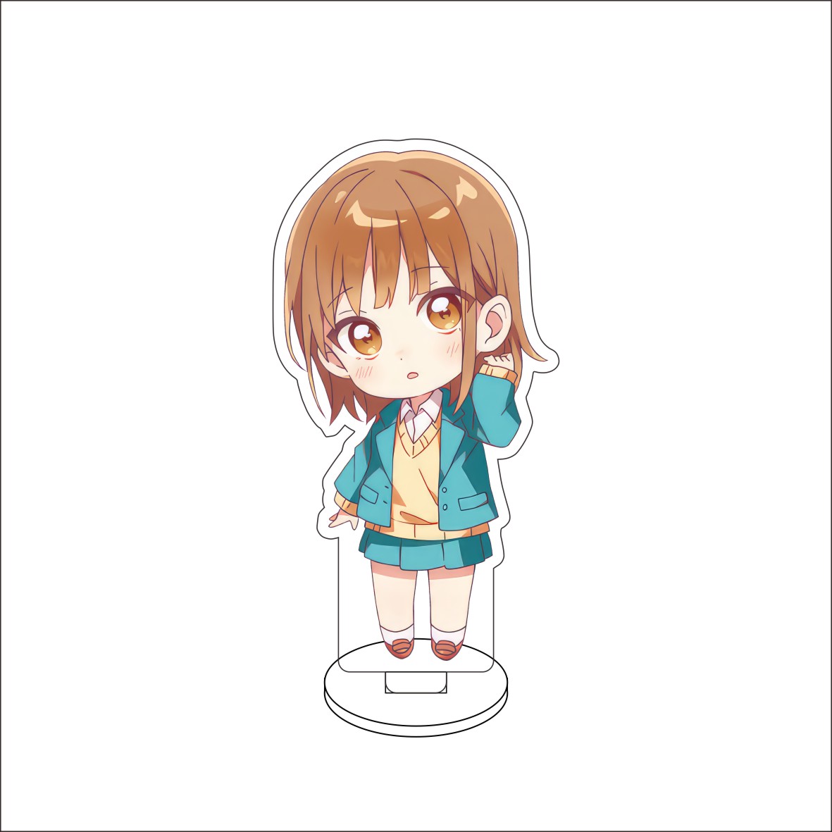 10CM Anime Blue Box Figure Sta - Desk Setup Cute review and price