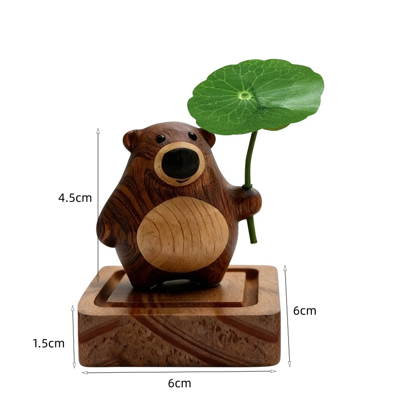 Cute Bear Aroma Diffuser Wood  - Desk Setup Essentials review and price