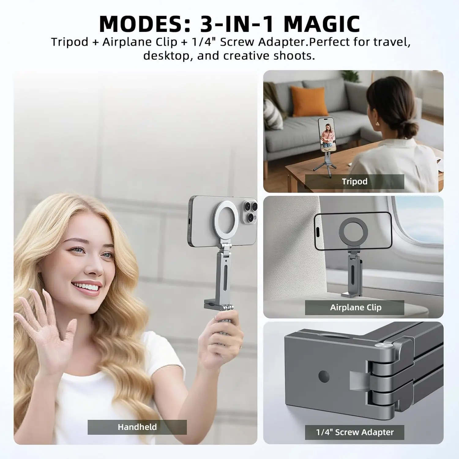 Magnetic Selfie Phone Holder T - Desk Setup Essentials review and price