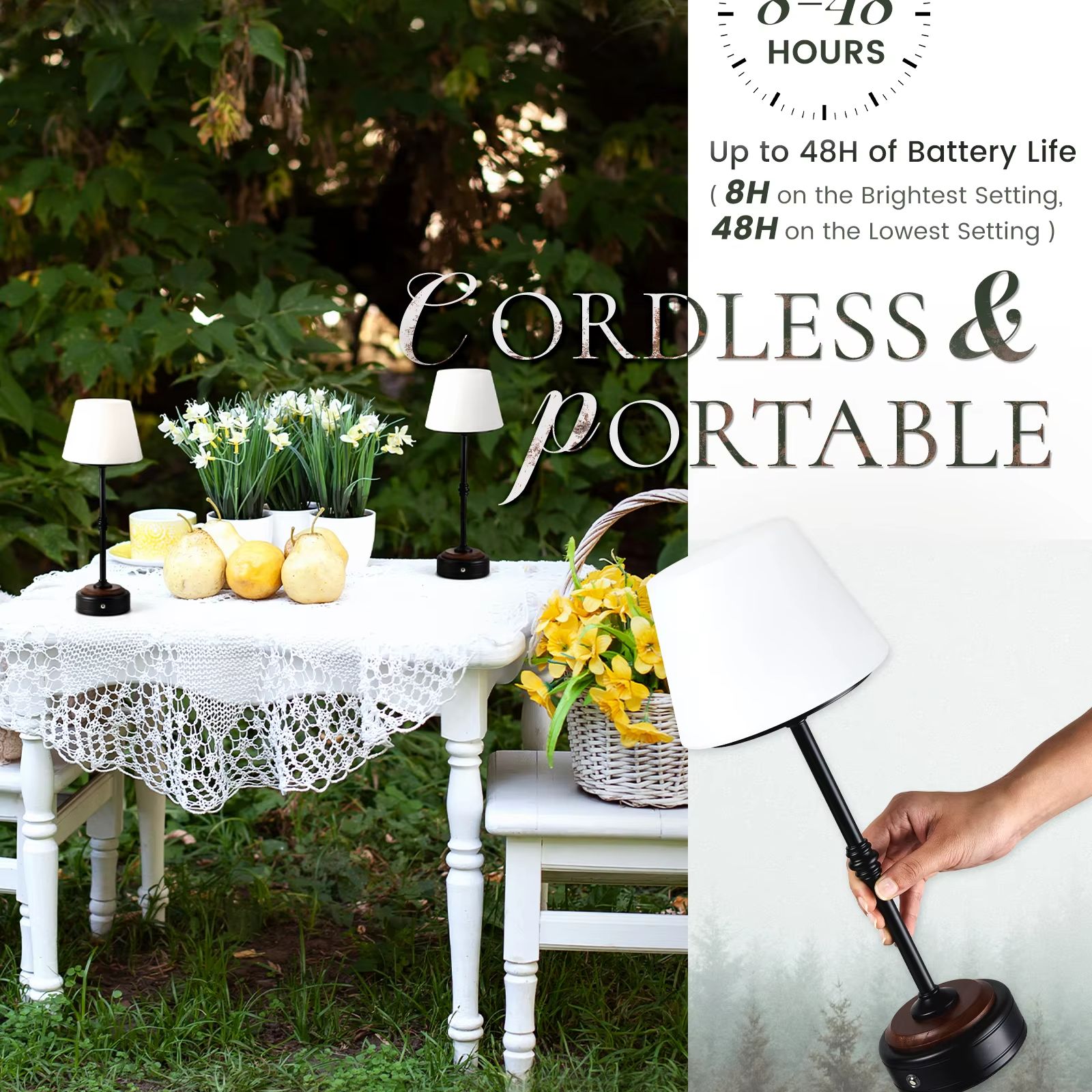 Cordless Table Lamps Set of  5 - Desk Setup Bedroom review and price