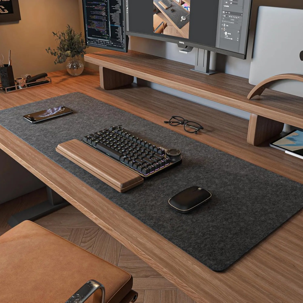 Felt Desk Mat Computer Mat for - Desk Setup Cozy review and price