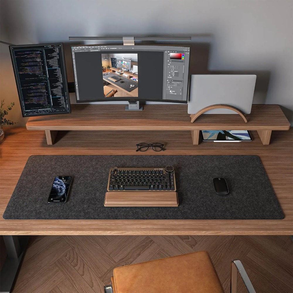 Felt Desk Mat Computer Mat for - Desk Setup Cozy review and price