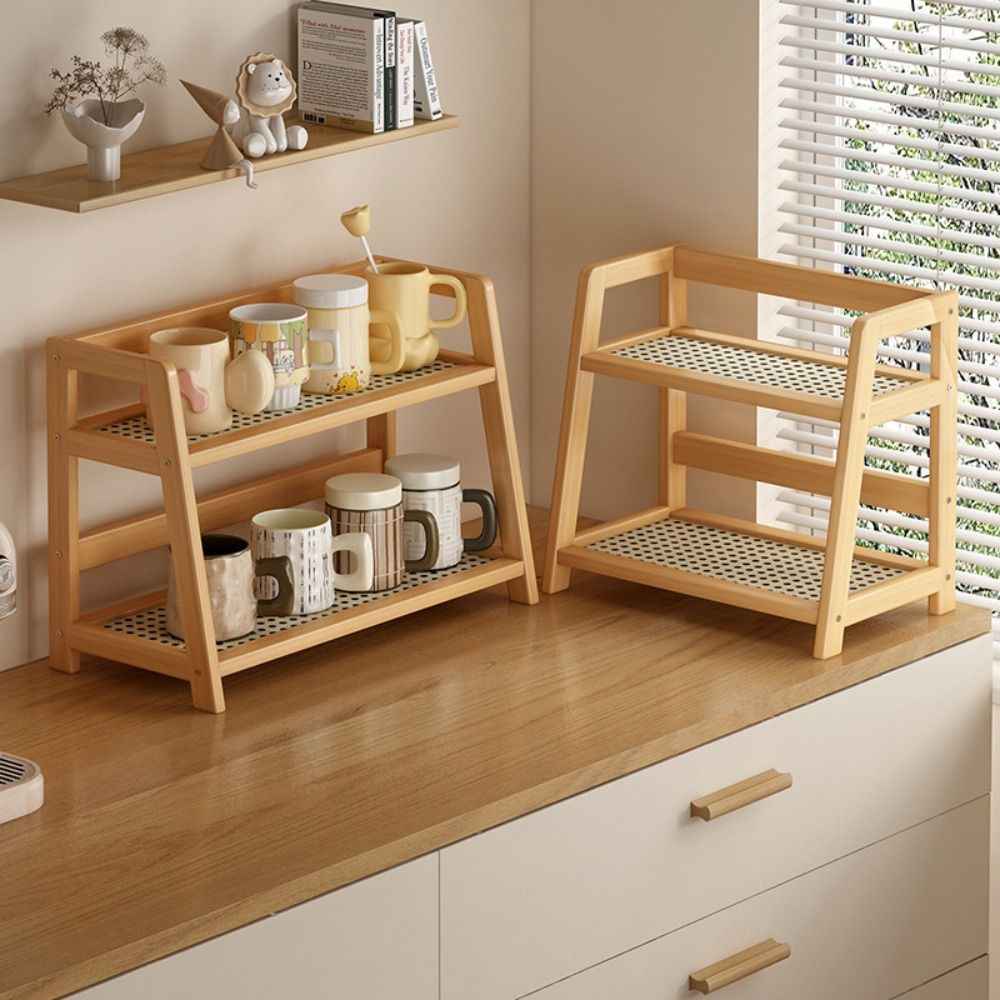 Wooden Storage Shelf for Kitch - Desk Setup Shelf review and price