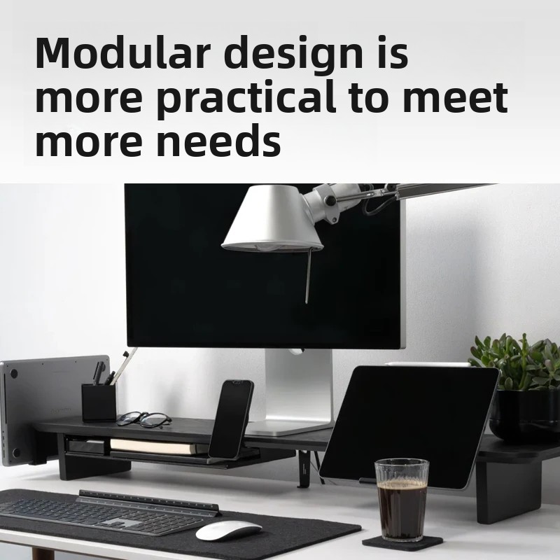 Solid Wood Monitor Riser Stand - Desk Setup In Office review and price