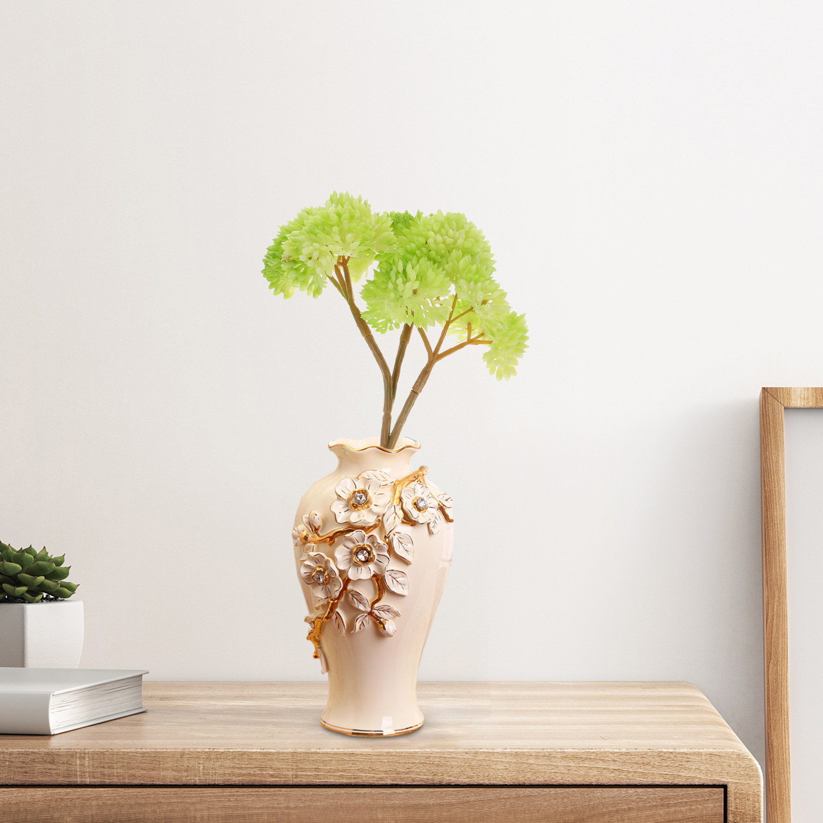Realistic Small Green Faux Suc - Desk Setup With Plants review and price