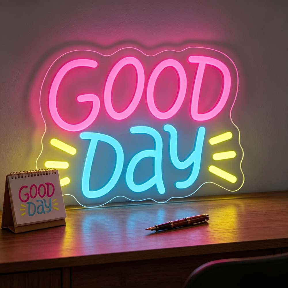 Good Day Neon Sign LED Colorfu - Desk Setup Bedroom review and price