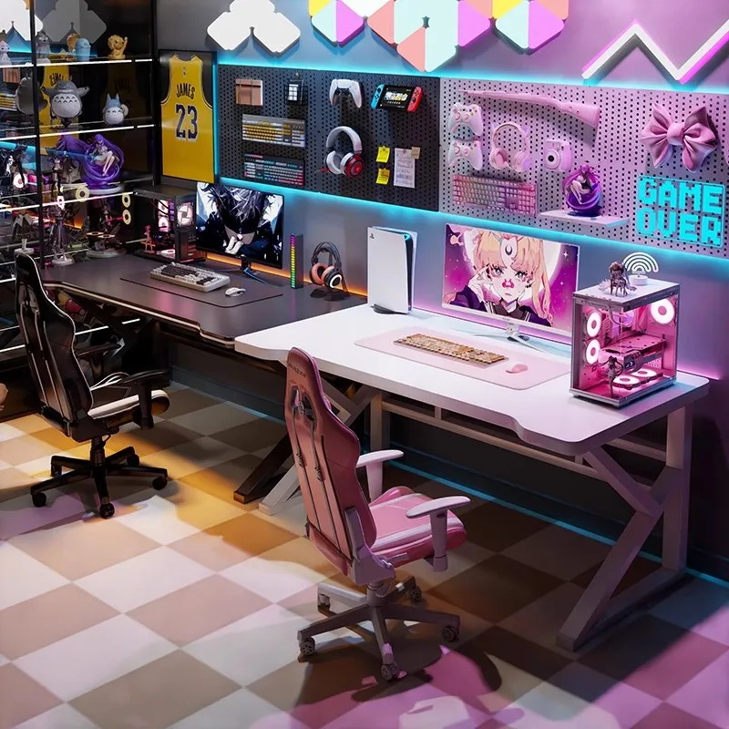 Double E-sports Gaming Desk Lo - Desk Setup Bedroom review and price